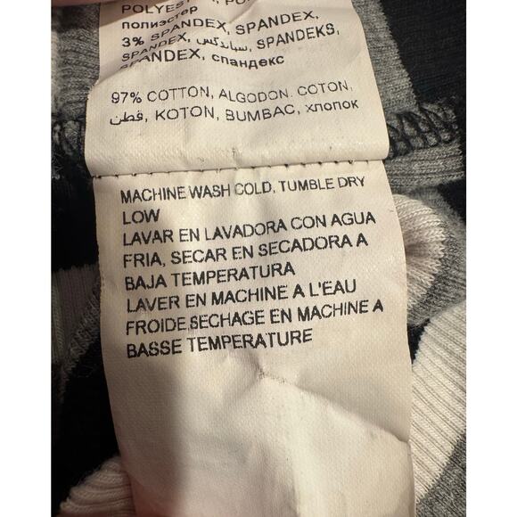 Vintage Y2K Bebe Sport Striped Hooded V-Neck Sleeveless Ribbed Top Medium - Picture 9 of 9